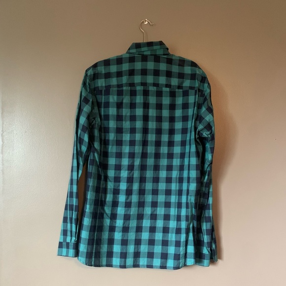 Jack and Jones Turquoise Plaid Button Down - Picture 2 of 11